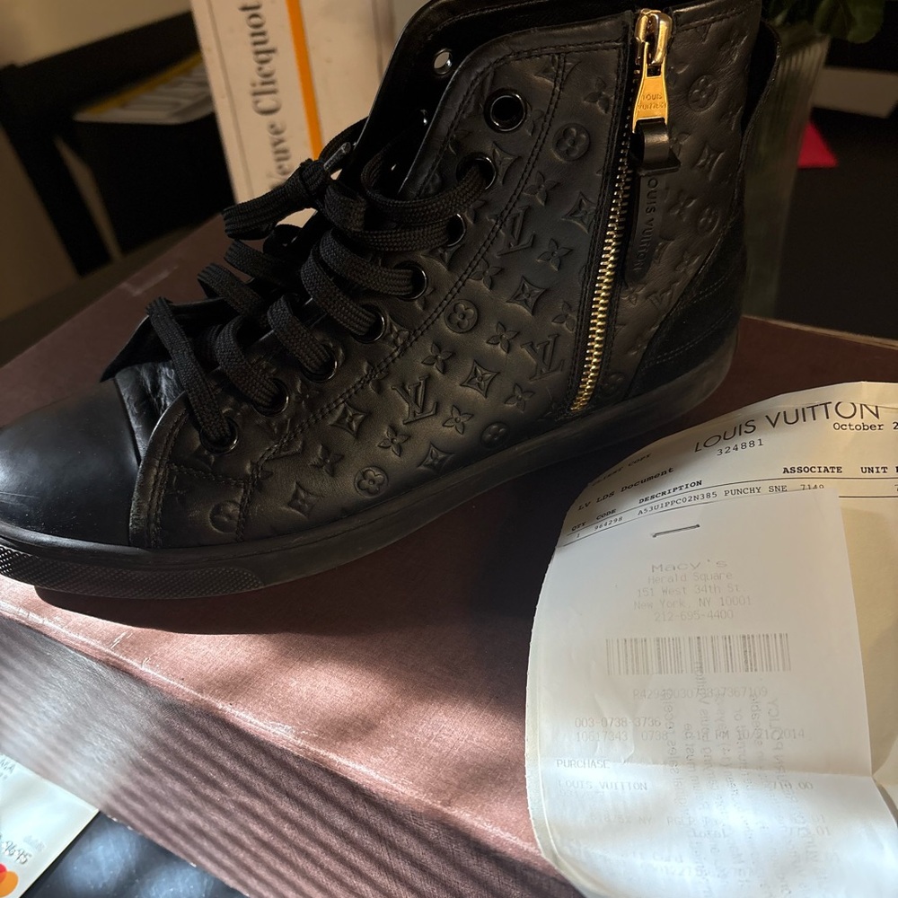 Louis Vuitton Black Monogram Sneakers